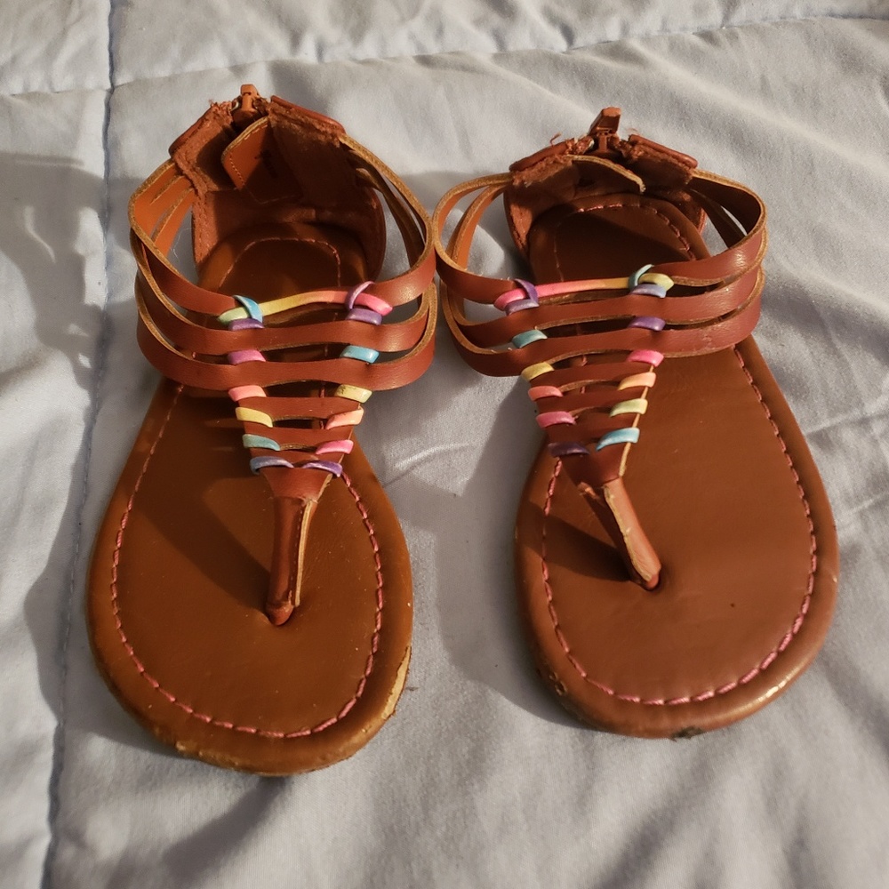 Multi color toddler thong sandals